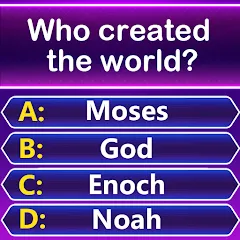Скачать взлом Bible Trivia - Word Quiz Game (Библейская викторина)  [МОД Бесконечные монеты] - полная версия apk на Андроид