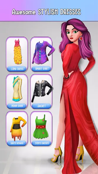 Fashion Stylist Makeup Dressup  [МОД Menu] Screenshot 2