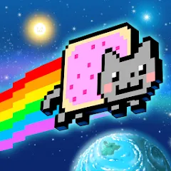 Скачать взлом Nyan Cat: Lost In Space (Нян Кэт)  [МОД Mega Pack] - полная версия apk на Андроид