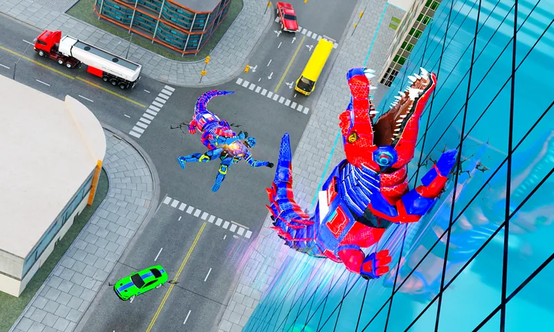 Robot Game Transform Crocodile  [МОД Много монет] Screenshot 1