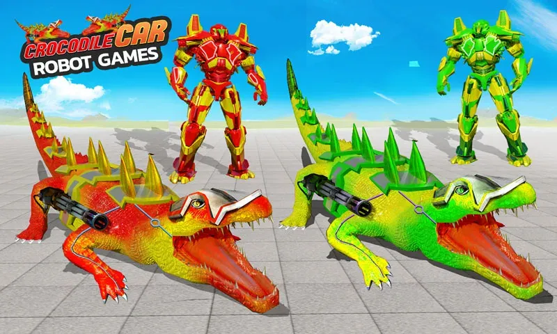 Robot Game Transform Crocodile  [МОД Много монет] Screenshot 4