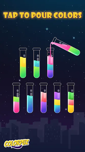 Colorpuz - Water Sort Puzzle (Колорпаз)  [МОД Unlimited Money] Screenshot 1