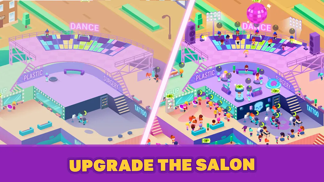 Idle Beauty Salon Tycoon (Айдл Бьюти Салон Тайкун)  [МОД Много монет] Screenshot 4